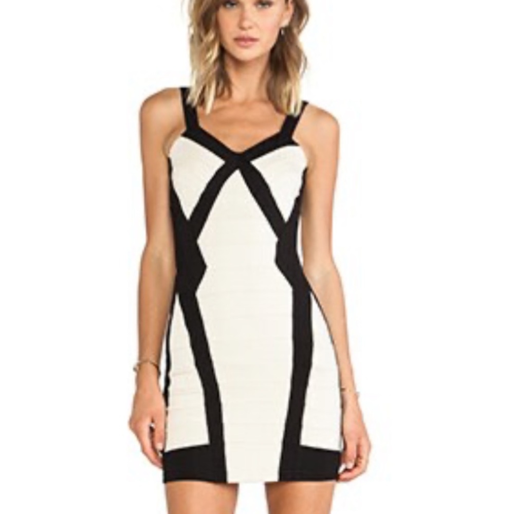 Beautiful form fitting Bardot dress